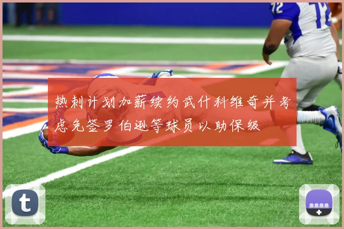 热刺计划加薪续约武什科维奇并考虑免签罗伯逊等球员以助保级